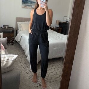 Aerie Black Sleeveless Jumpsuit